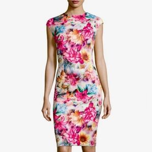 Neiman Marcus • Floral Scuba Dress • Cocktail Dress • Size XS